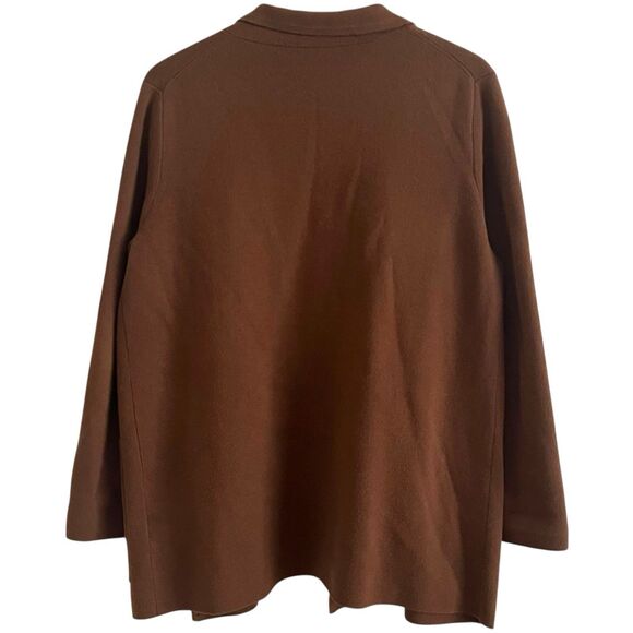 J Crew Eloise Sweater Blazer S Brown Wool Blend Oversized Cardigan Classic Prep - Picture 4 of 12